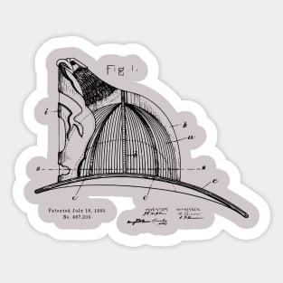 Firefighting Gift - Fireman's Helmet Patent Sticker